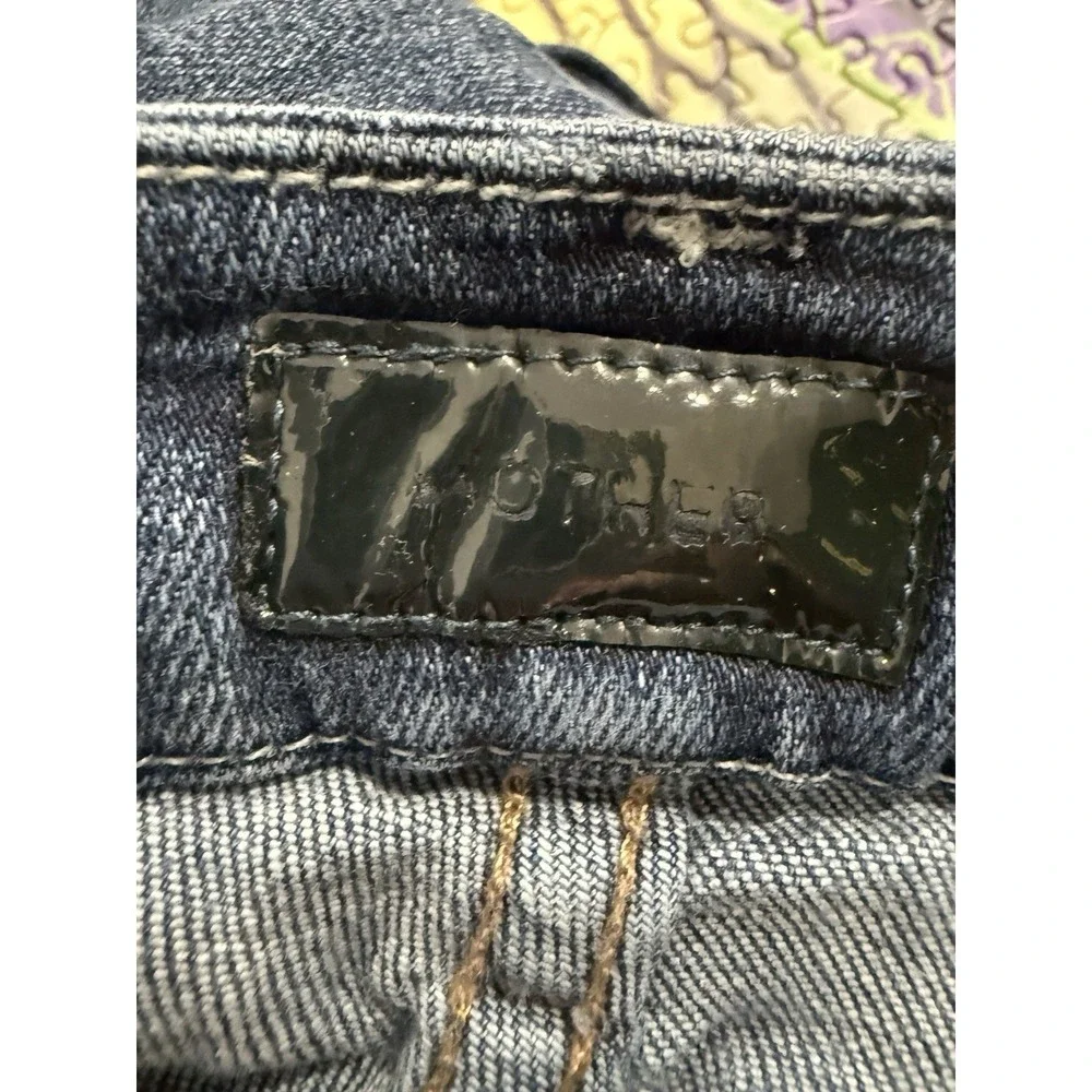 MOTHER The Looker Classic Medium Kitty Mid Wash Low Rise Skinny Jeans